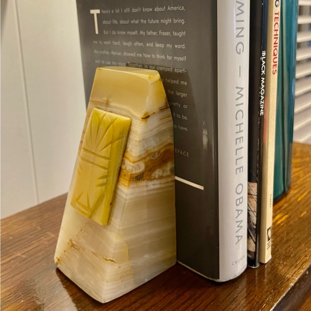 Vintage onyx paperweight/bookend